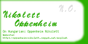 nikolett oppenheim business card